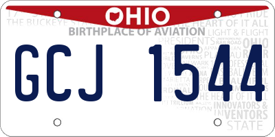 OH license plate GCJ1544
