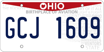 OH license plate GCJ1609