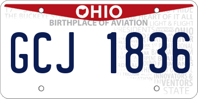 OH license plate GCJ1836