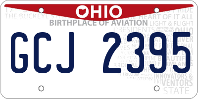 OH license plate GCJ2395