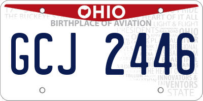 OH license plate GCJ2446