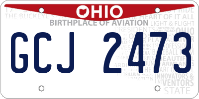 OH license plate GCJ2473