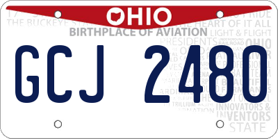 OH license plate GCJ2480