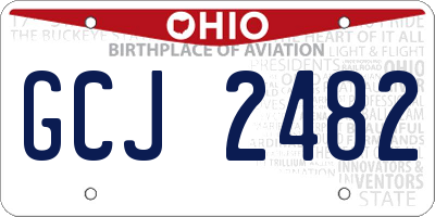 OH license plate GCJ2482