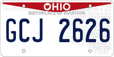OH license plate GCJ2626