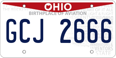 OH license plate GCJ2666