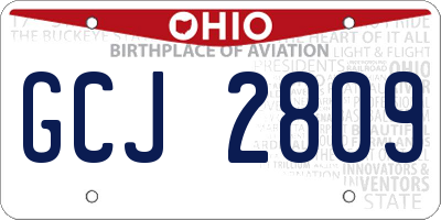 OH license plate GCJ2809