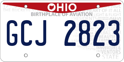 OH license plate GCJ2823