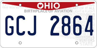 OH license plate GCJ2864