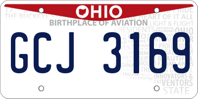 OH license plate GCJ3169
