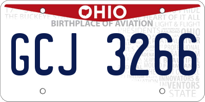 OH license plate GCJ3266