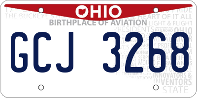 OH license plate GCJ3268
