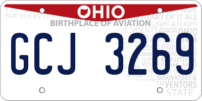 OH license plate GCJ3269