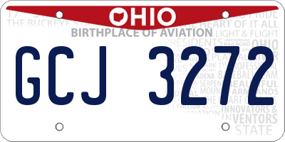 OH license plate GCJ3272