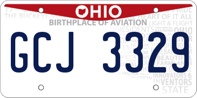OH license plate GCJ3329