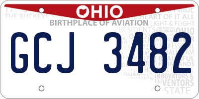 OH license plate GCJ3482