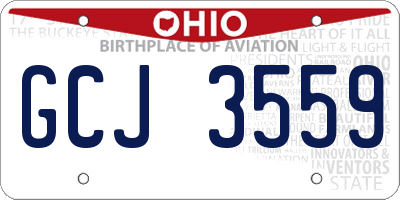 OH license plate GCJ3559