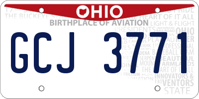 OH license plate GCJ3771