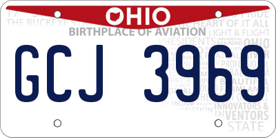 OH license plate GCJ3969