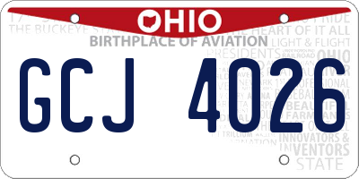 OH license plate GCJ4026