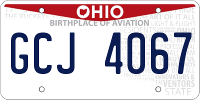 OH license plate GCJ4067