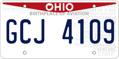 OH license plate GCJ4109