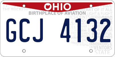 OH license plate GCJ4132