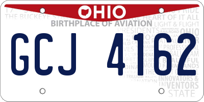 OH license plate GCJ4162