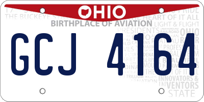 OH license plate GCJ4164
