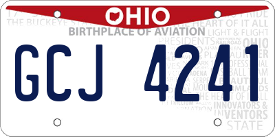 OH license plate GCJ4241