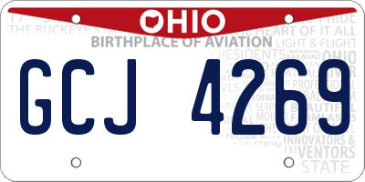OH license plate GCJ4269
