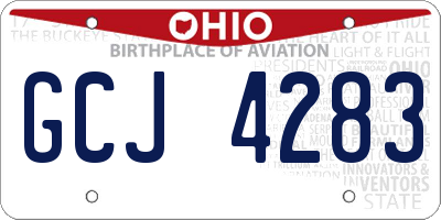 OH license plate GCJ4283