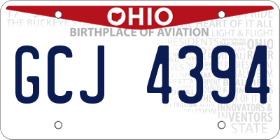 OH license plate GCJ4394