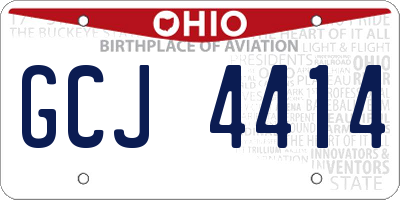 OH license plate GCJ4414
