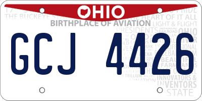 OH license plate GCJ4426