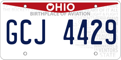 OH license plate GCJ4429