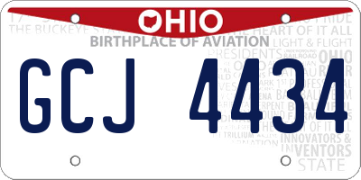 OH license plate GCJ4434