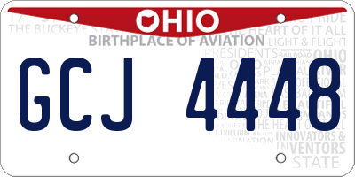 OH license plate GCJ4448