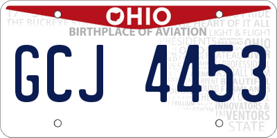 OH license plate GCJ4453