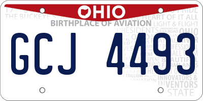 OH license plate GCJ4493