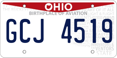 OH license plate GCJ4519