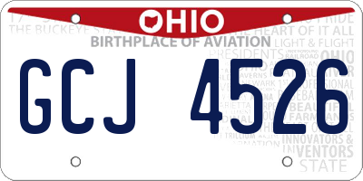 OH license plate GCJ4526