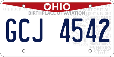 OH license plate GCJ4542