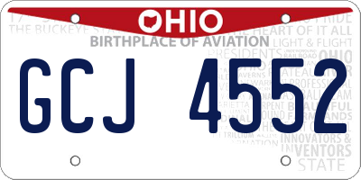 OH license plate GCJ4552