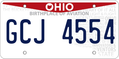 OH license plate GCJ4554