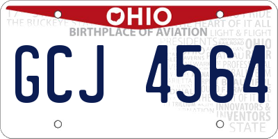 OH license plate GCJ4564