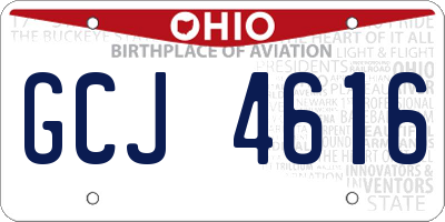 OH license plate GCJ4616