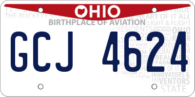 OH license plate GCJ4624