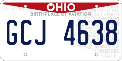 OH license plate GCJ4638