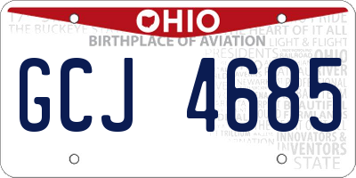 OH license plate GCJ4685